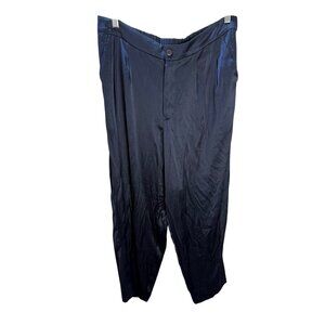 Madewell Womens XL Navy Silk Pants